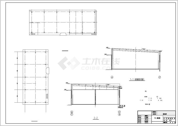 钢结构仓库建施参考图-图一