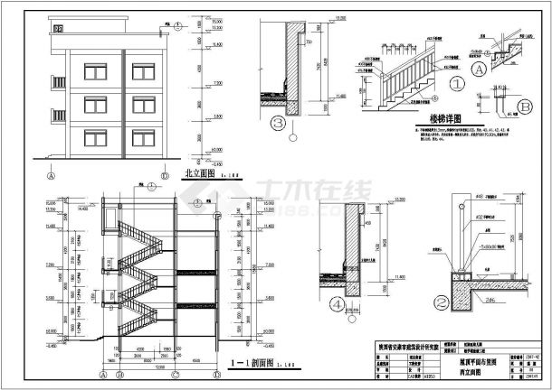 安康市三层框架结构幼儿园建筑设计施工图-图二