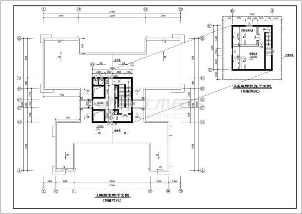 某高层住宅建筑cad施工图-图一