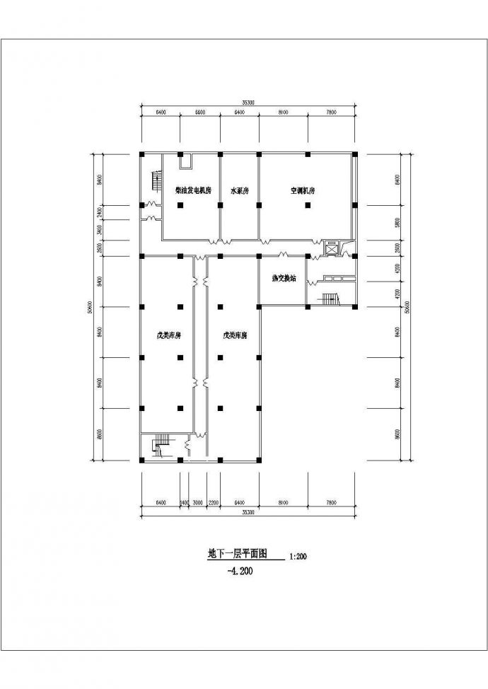 某商场全套建筑平面设计施工CAD图纸_图1