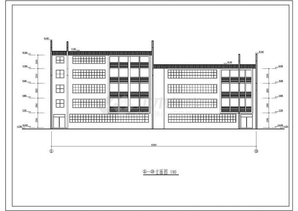 某地五层框架结构办公楼建筑方案设计-图二