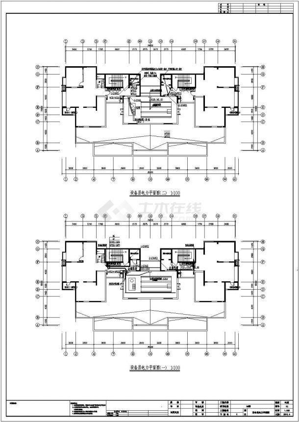 二十六层住宅楼电气施工图纸-图一