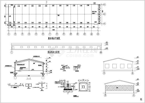 养鸡场设计图_养鸡场设计图cad图纸下载-土木在线-图二
