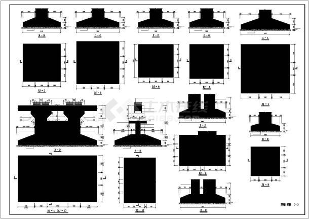 某带宾馆隔震部分工程结构设计施工图纸-图二