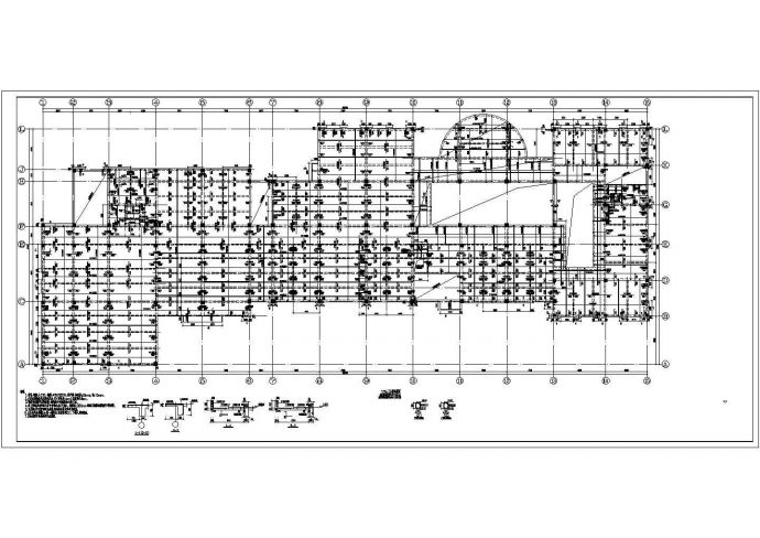 某地六层框架结构商场楼结构方案图_图1