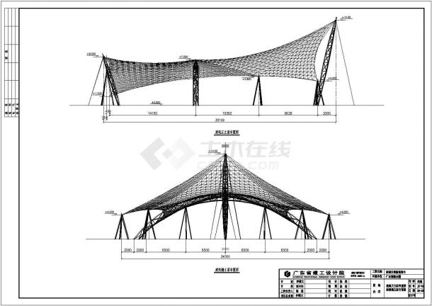 广东省某游乐园的膜结构全套施工图-图二