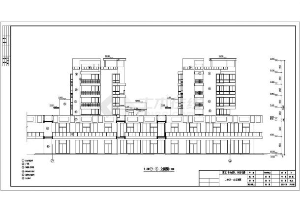 临沂市六层框架结构商住楼建筑施工图-图二