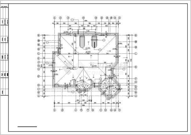 日式特色别墅建筑平立面图-图一