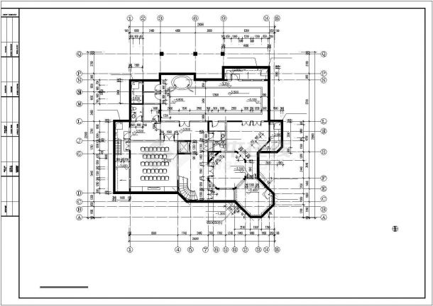 日式特色别墅建筑平立面图-图二