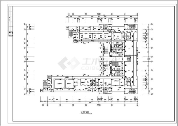 广州四层医院病房楼建筑施工图-图二