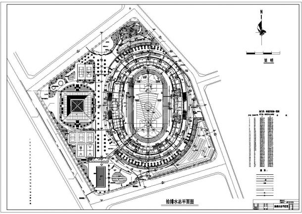 [重庆]大型体育运动馆给排水施工全套图纸-图一