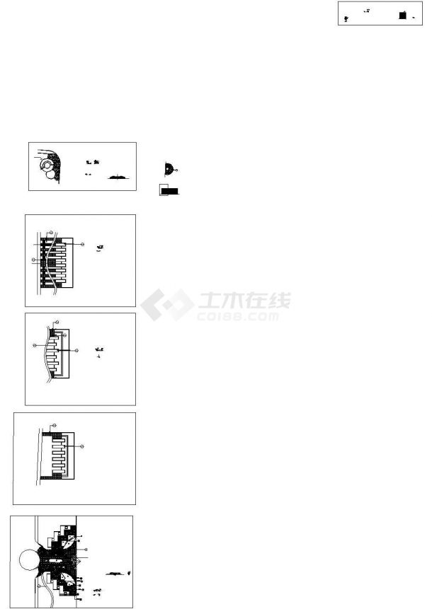 某市开发委道路广场花坛铺装节点图-图一