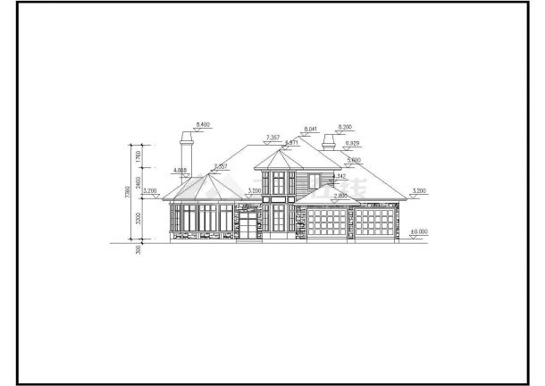 比较齐全的别墅设计方案建筑图纸-图一