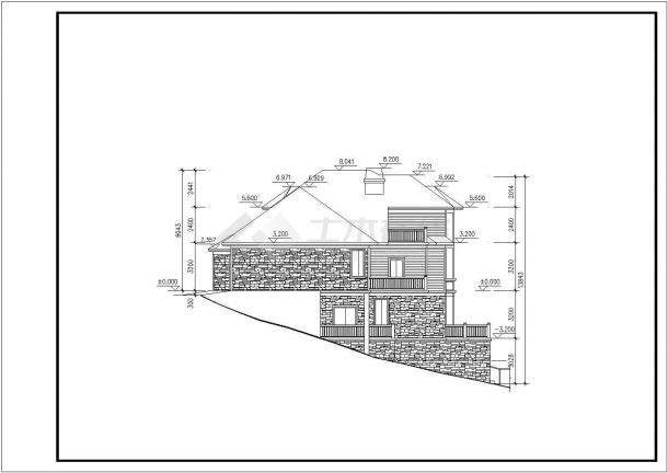 比较齐全的别墅设计方案建筑图纸-图二