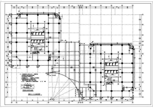 某地二十八层（带地下室）框筒结构办公楼结构方案图-图一