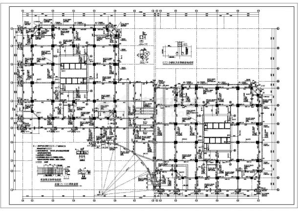 某地二十八层（带地下室）框筒结构办公楼结构方案图-图二