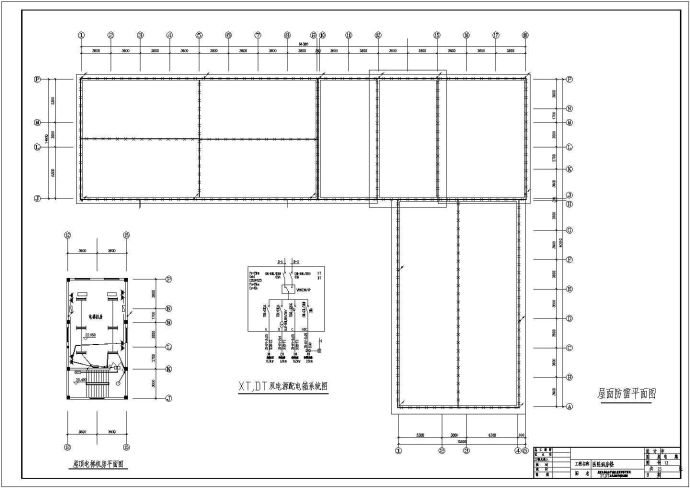 小高层医院病房楼电气系统CAD布置图_图1