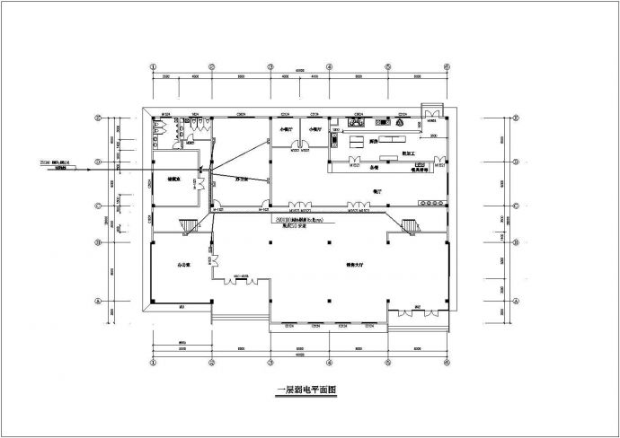 多层办公楼电气CAD布置图_图1