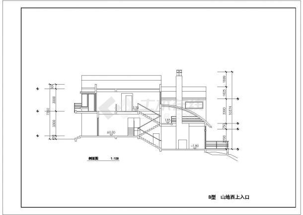 某南京市多层别墅建筑CAD大样详图-图二