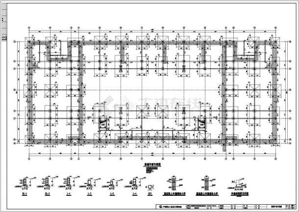 内蒙古四层框架结构办公楼结构施工图-图一