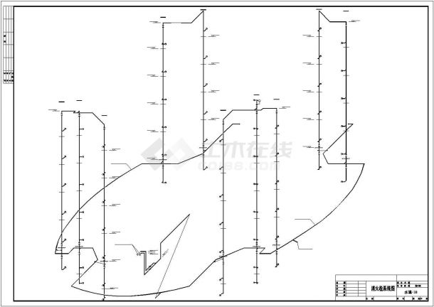 某地区餐饮建筑排水CAD图纸-图一