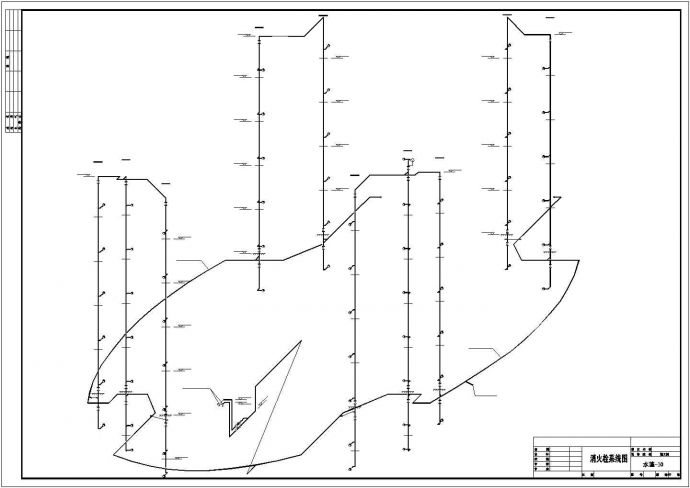 某地区餐饮建筑排水CAD图纸_图1