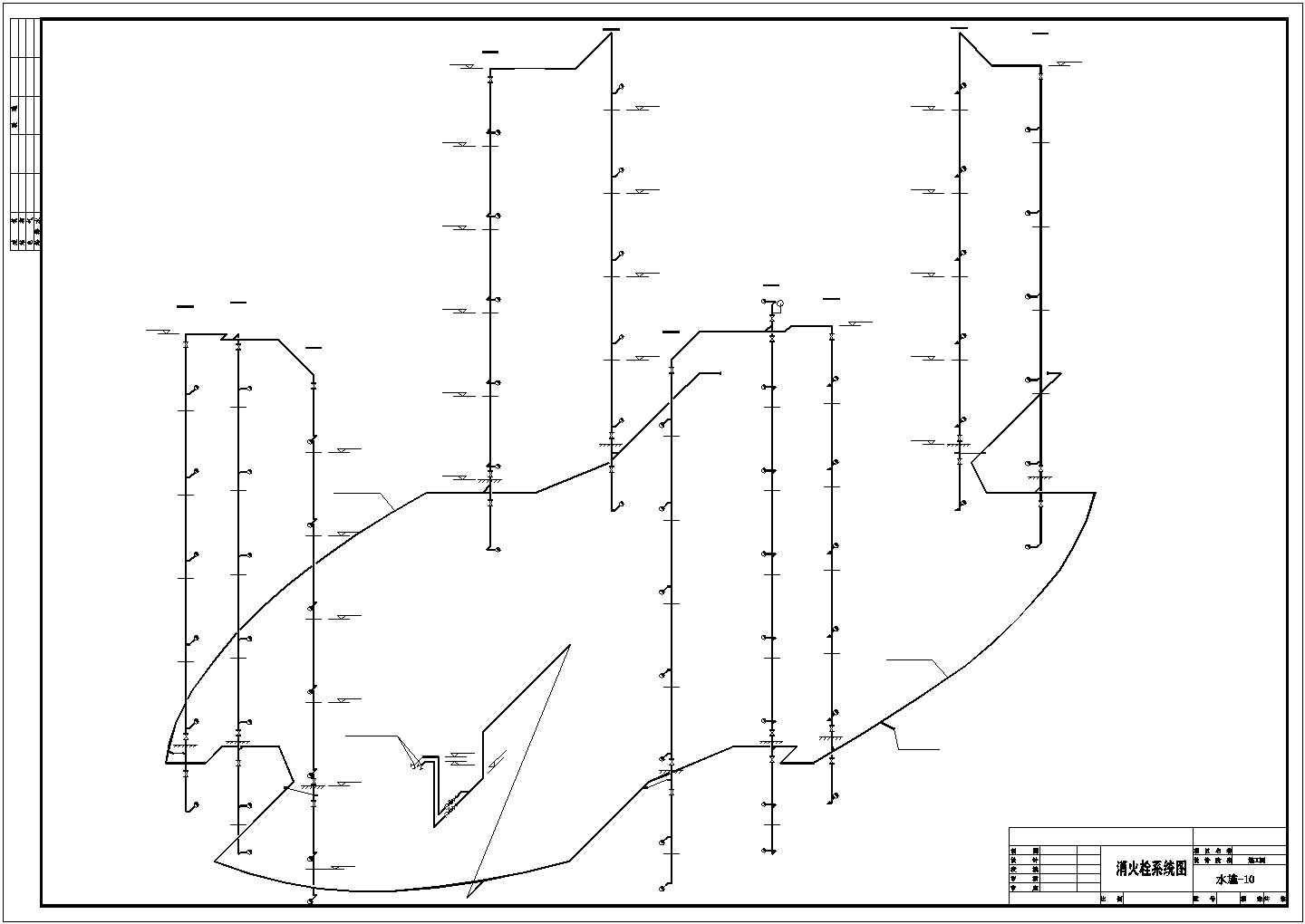 某地区餐饮建筑排水CAD图纸