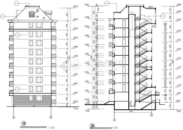 某市某小区高层居民楼建筑设计图-图二