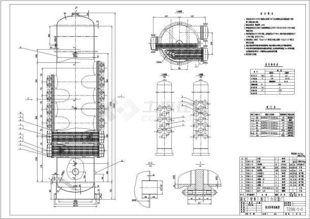 某公司自主设计固定碳化塔装配说明图-图一