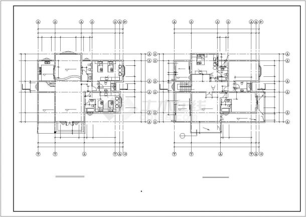 多层别墅建筑设计CAD参考图-图一