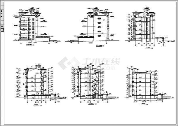 某地五层商品住宅施工参考CAD详图-图一