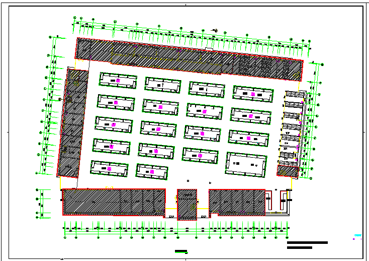 平仓某农贸市场改造及装饰工程CAD平面布置参考图