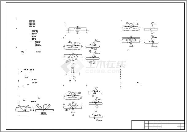 某厂房钢管钢桁架结构CAD规划参考图-图二