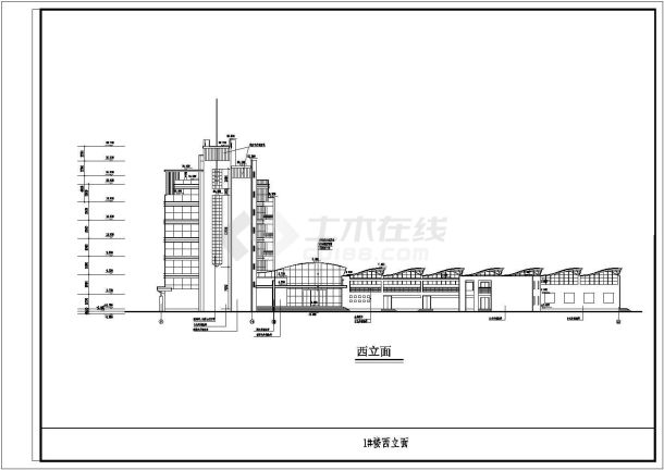 某地七层框架结构研发办公楼建筑设计方案图-图二