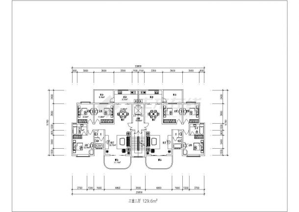 某时尚住宅户型建筑全套施工参考CAD详图-图二