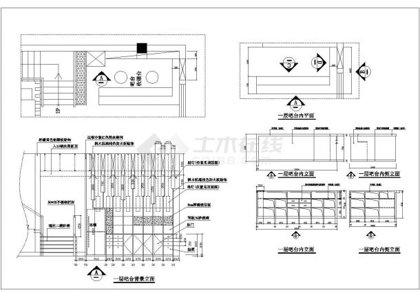 青岛市某火锅店装修设计方案CAD布置图-图二