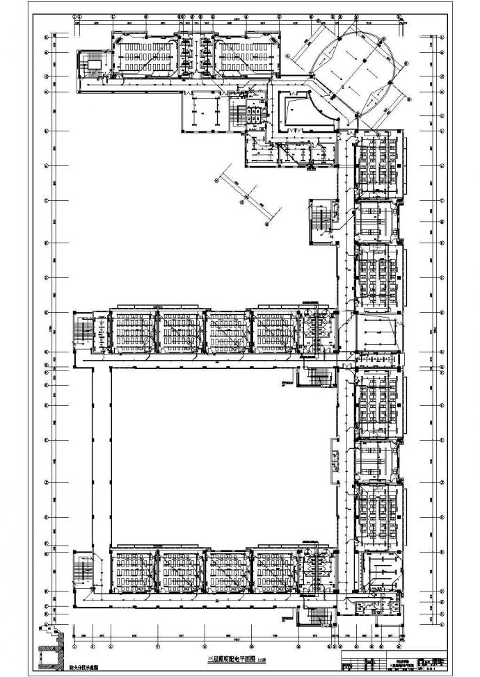 [五河]中学四层教学楼电气施工图纸_图1