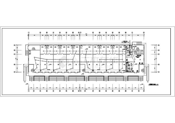 某六层商住综合楼电气CAD平面布置参考图-图二