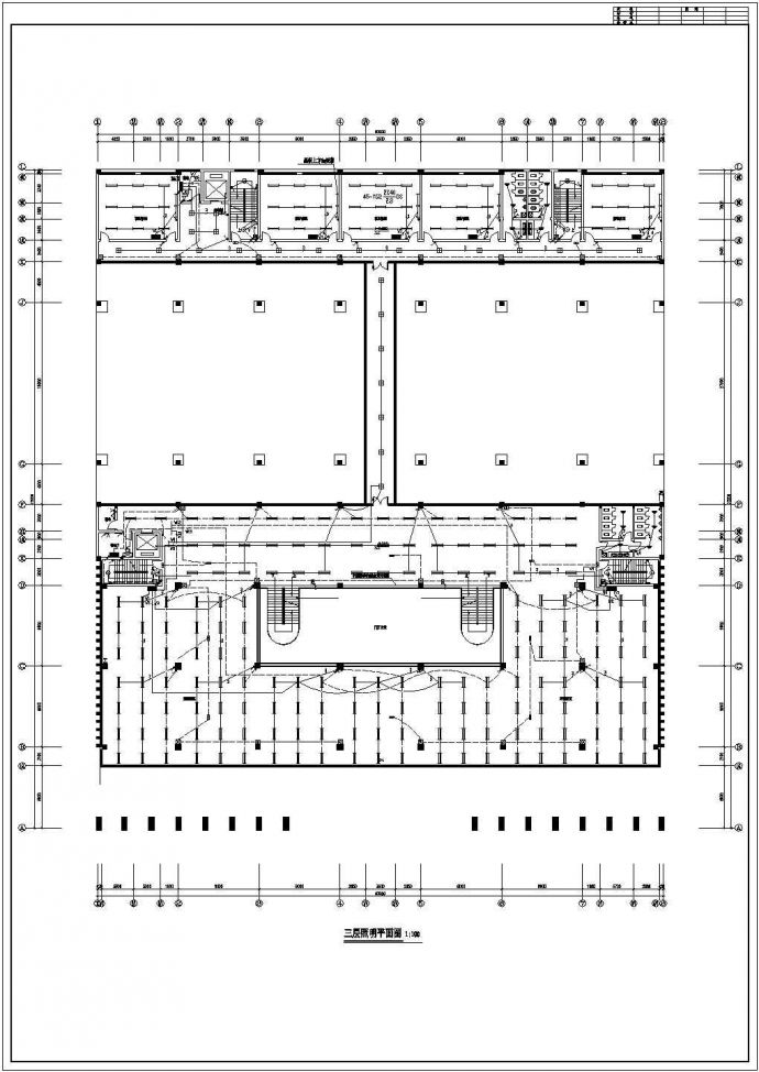 学校四层图书馆电气施工图纸_图1