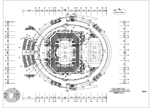 长春市大型体育馆全套电气施工CAD布置图-图二