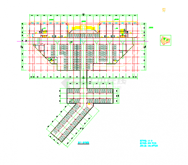 商品楼地下车库CAD设计图-图一