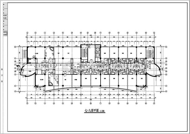 高档酒店建筑设计CAD施工图纸-图二