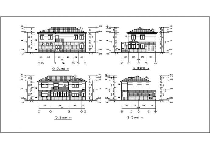 某地二层小型别墅楼建筑方案设计图_图1