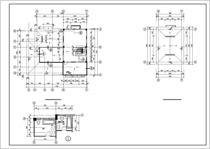 多层花园高档别墅建筑设计图纸_图1