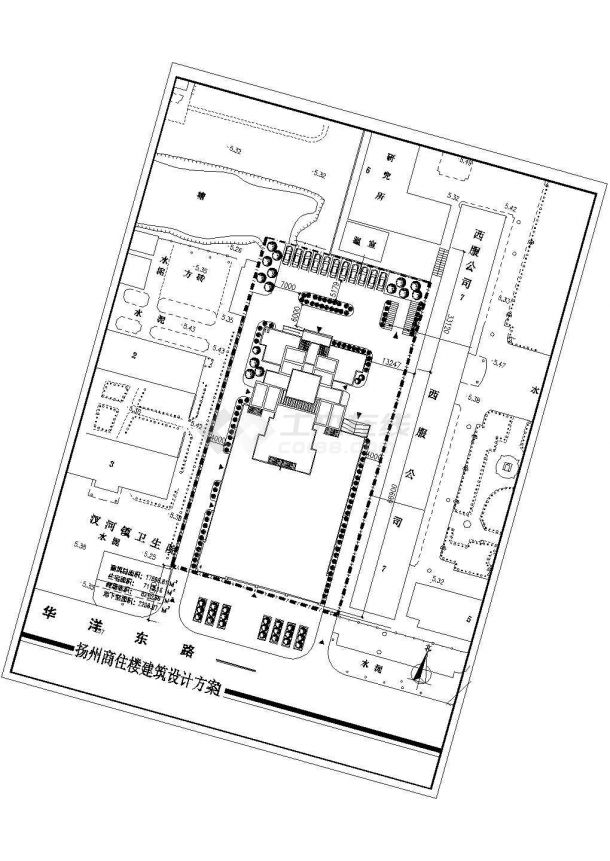 某地商住楼建筑设计方案CAD图-图二