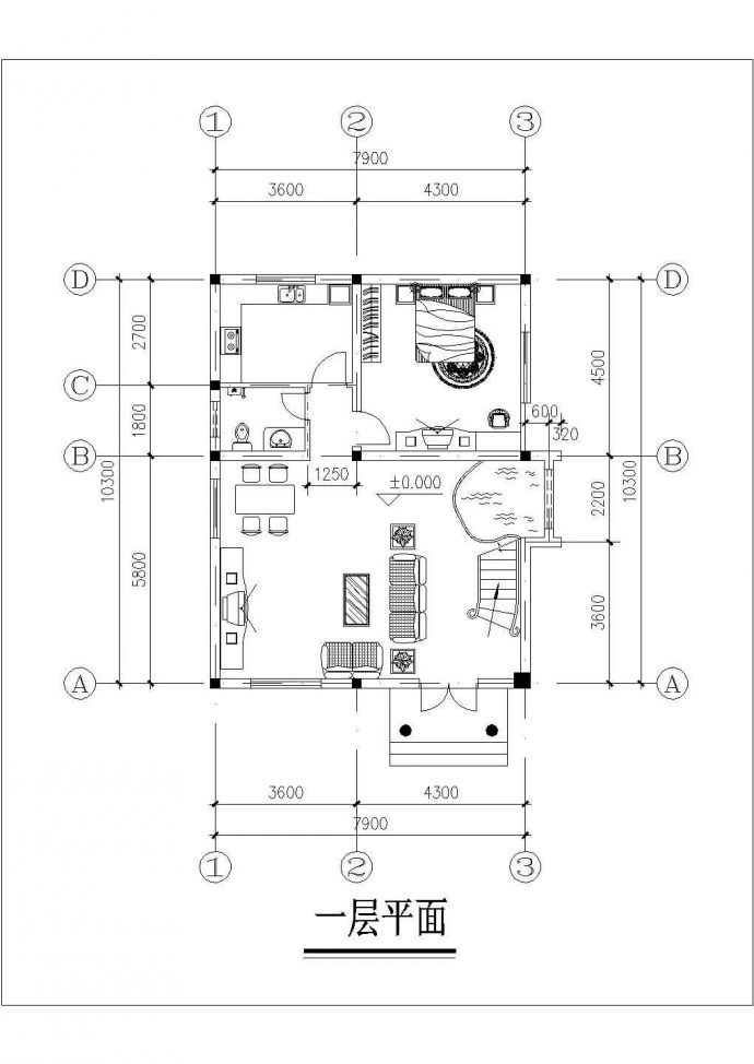 某高档度假别墅建筑设计施工图_图1