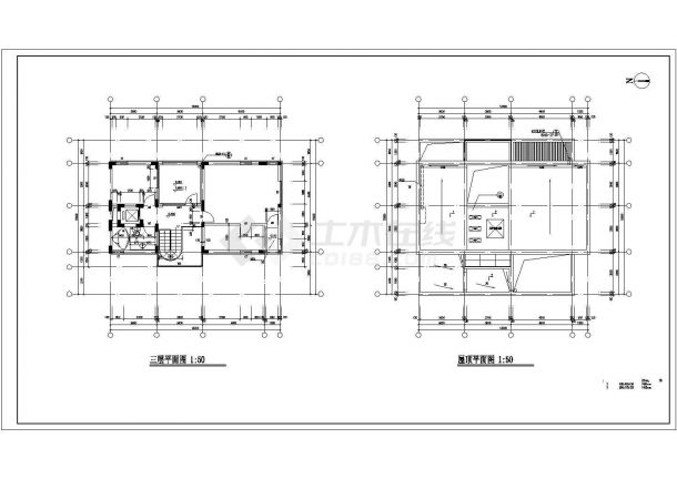 单体特色别墅建筑CAD剖面图-图二