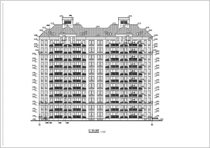 某剪力墙结构小高层住宅楼建筑设计施工图_图1