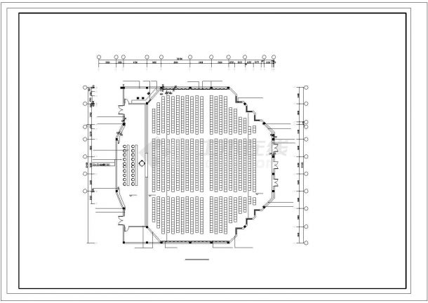报告厅CAD设计施工图-图二