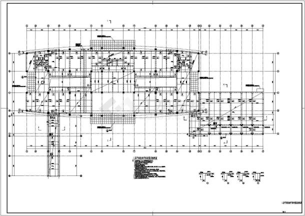 某地九层框架结构综合楼结构施工图-图二